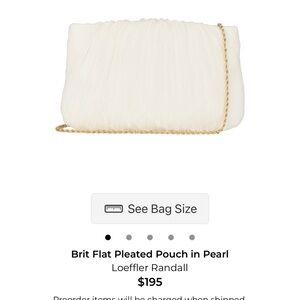 Loeffler Randall Pearl Pleated Clutch